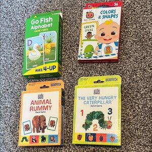 BNWT Toddler Eric Carle, Animal & Cocomelon Learning Cards/Card Games Bundle!!